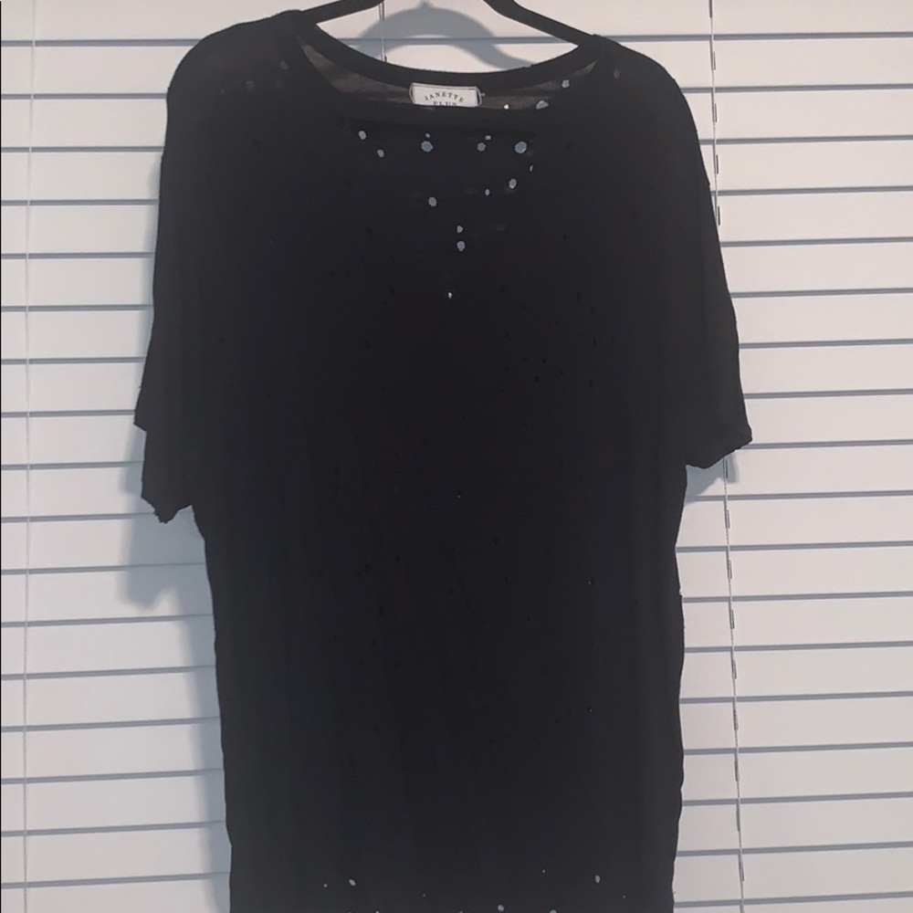 Distressed black top